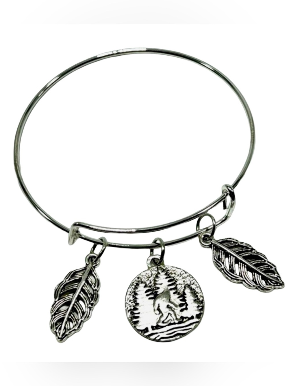 Handmade Bigfoot Bangle Charm Bracelet!